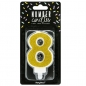 Preview: Number Candle - 8 – Gold